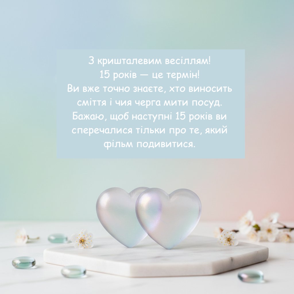 Поздравления с хрустальной свадьбой