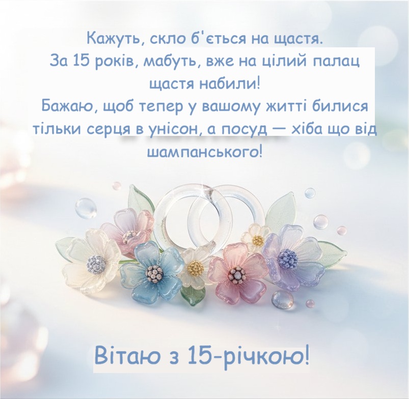 Поздравления с хрустальной свадьбой