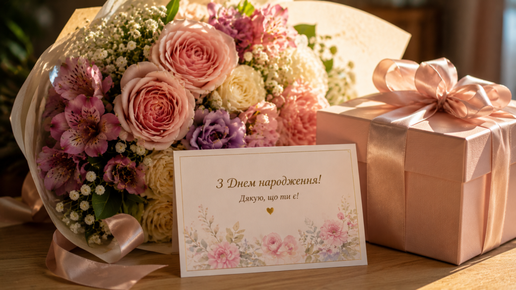 Листівка для подруги з днем народження