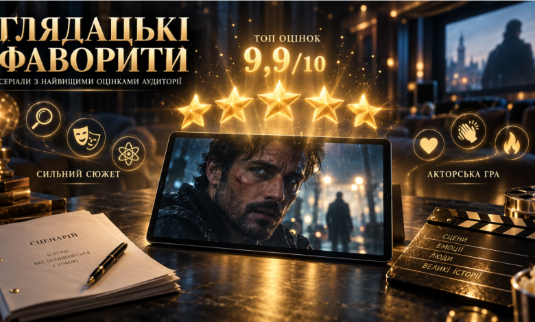 Глядацькі фаворити та серіали онлайн з найвищими оцінками аудиторії